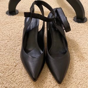 Black Marc Fisher ankle strap heels size 9.5
